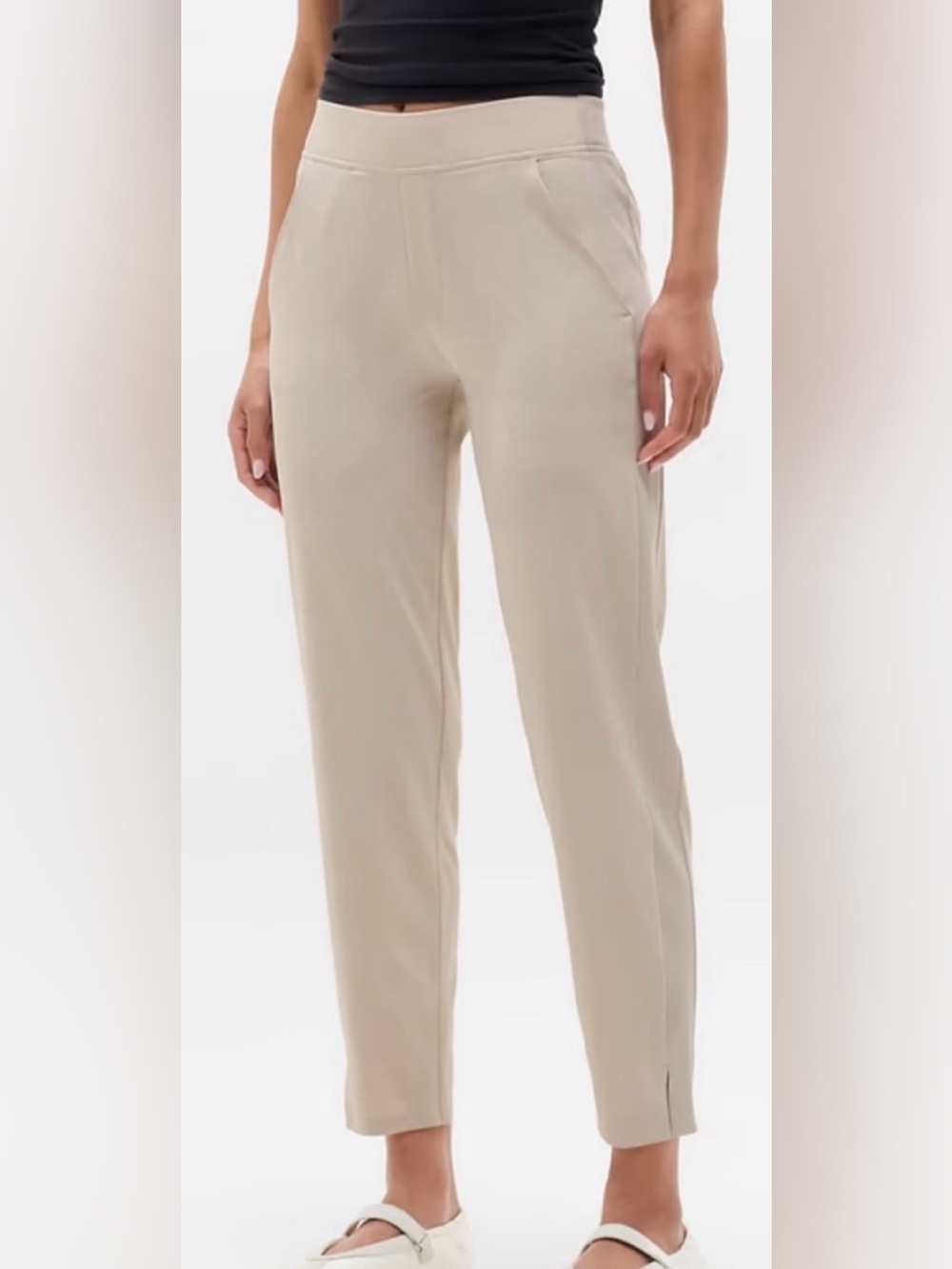 * New Athleta Brooklyn Ankle Pant Abalone Cream SZ 8 $99 *